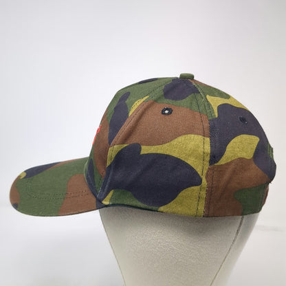 HALO Logo Woodland Camouflage 5 Panel Hat Green One Size Adjustable Slideback