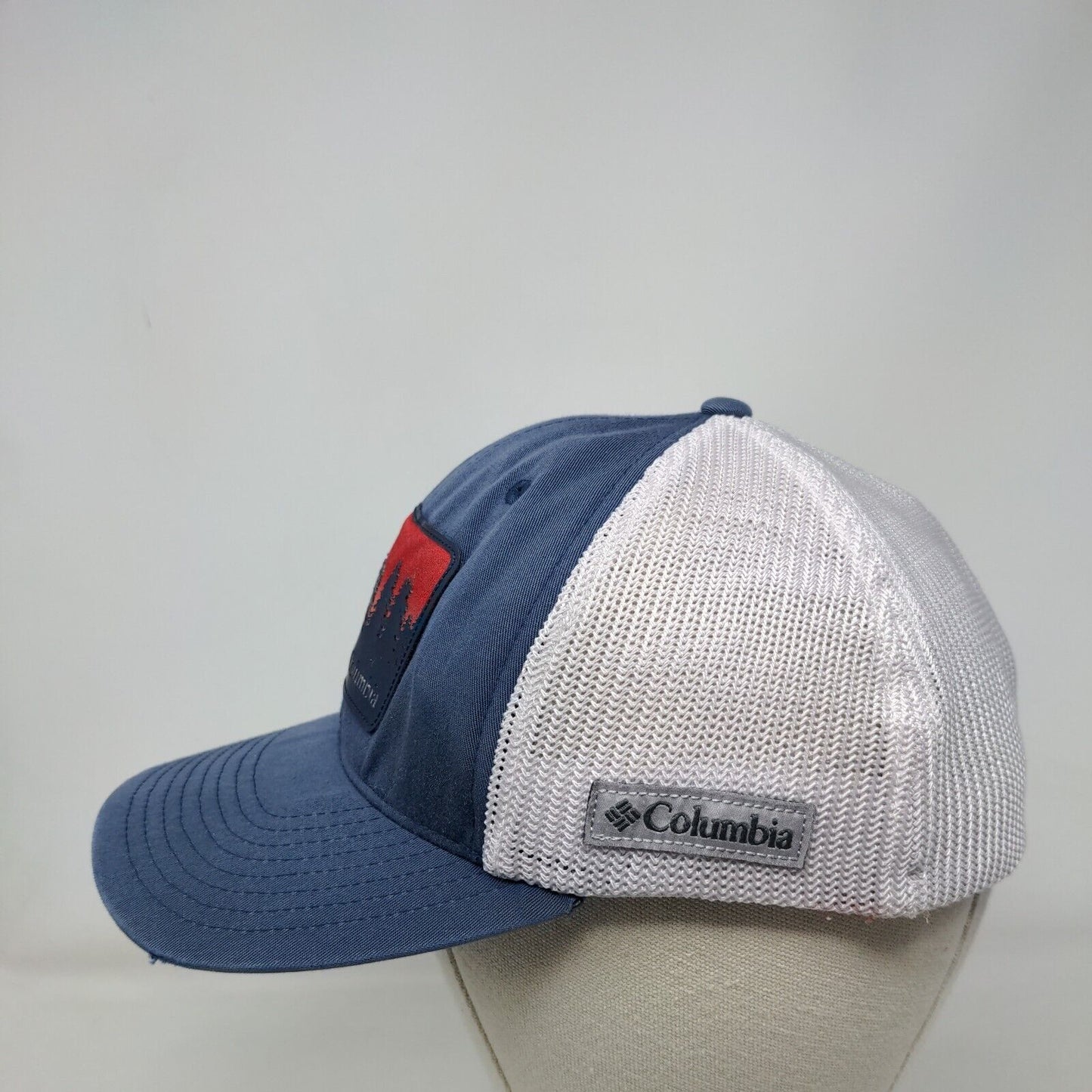 Columbia Patch Fitted Mesh Back Trucker Hat Blue L/XL Colorblock
