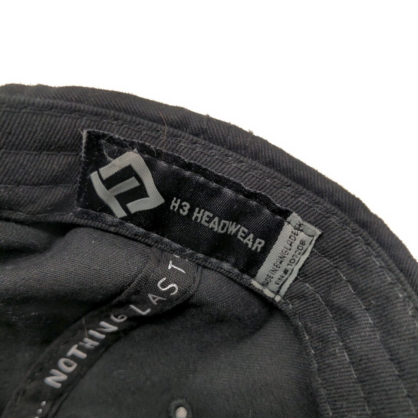Palm Tree Slideback Hat Black OS Adjustable Nothing Lasts Forever H3 Headwear
