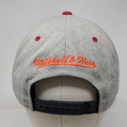 Mitchell & Ness Men's Snapback Hat Gray Embroidered Miami Heat Hardwood Classics