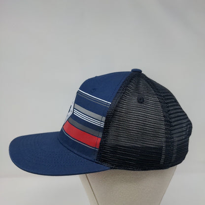 Black Clover Est. 2008 Live Lucky Snapback Trucker Hat Blue OSFA Mesh Back