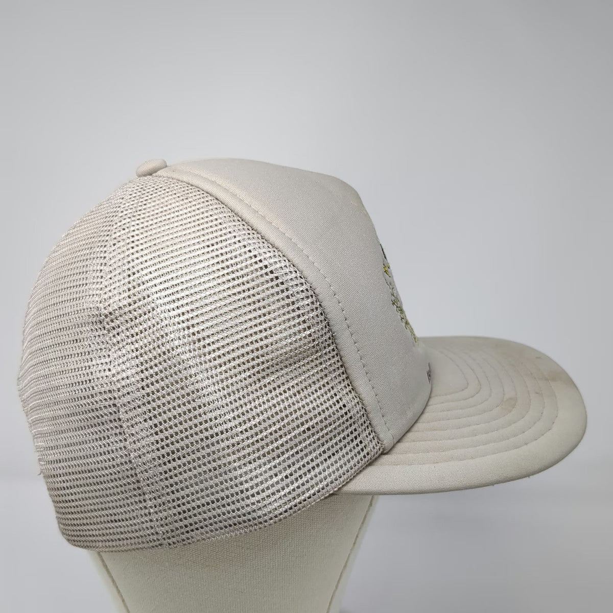 Mountaintop Marketing Trucker Hat Beige One Size Rods Place Island Park Idaho