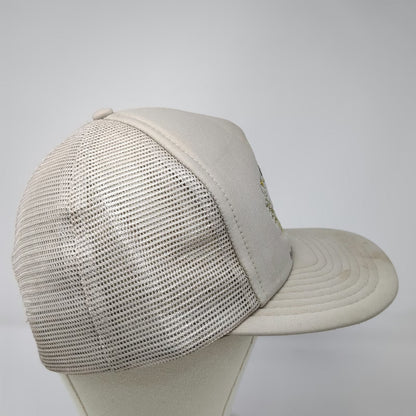 Mountaintop Marketing Trucker Hat Beige One Size Rods Place Island Park Idaho