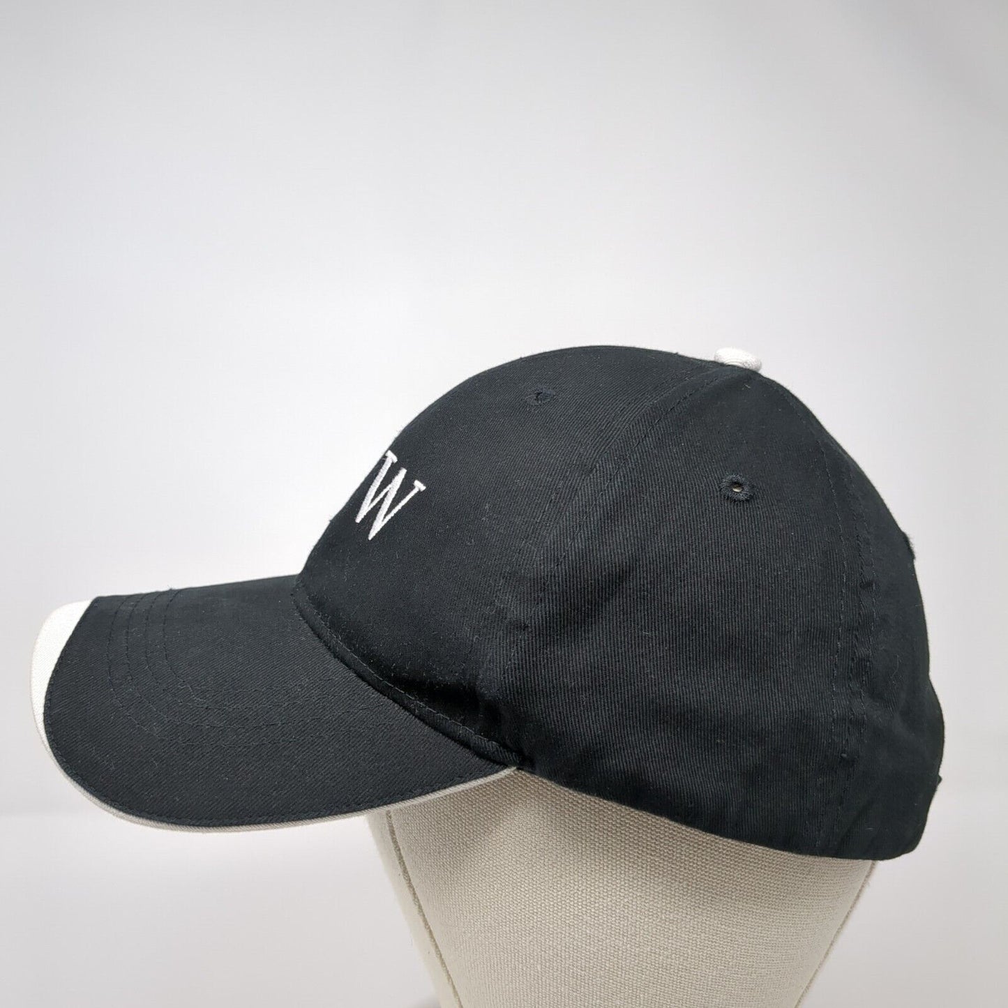 RW Strapback Hat Black OSFA Adjustable Embroidered 6 Panel Hit Wear