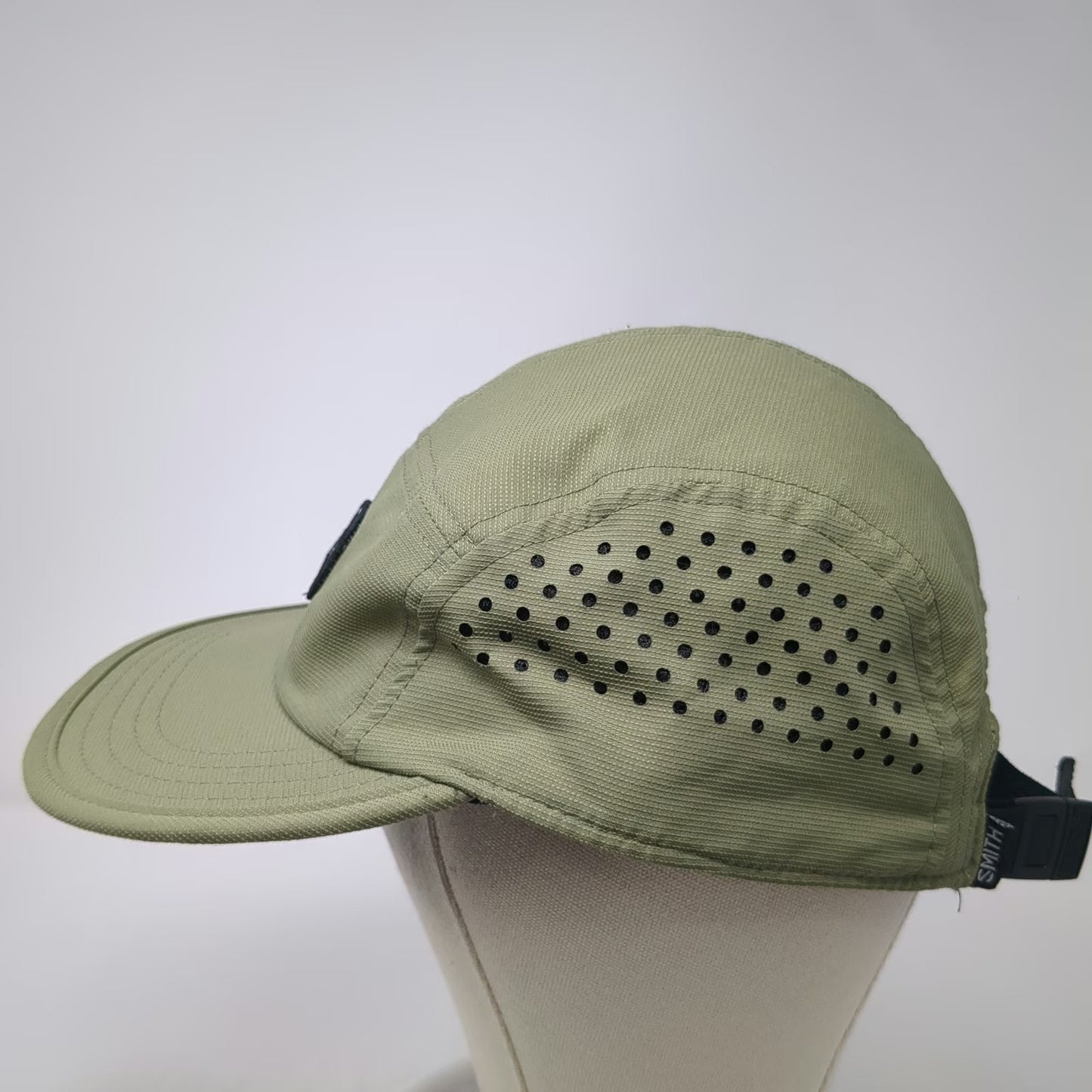 Smith 1965 5 Panel Green One Size Laser Cut Polyester Strapback Hat Outdoor