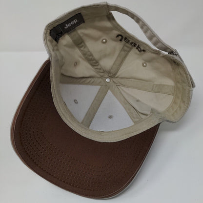 Mudslinger Slideback Hat Tan OSFA Adjustable Embroidered 6 Panel Jeep Workwear