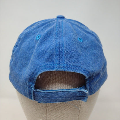 Unbranded Strapback Hat Blue One Size Lightweight Vented Holes 6 Panel Blank