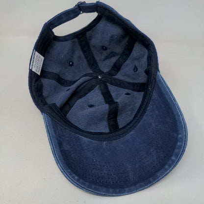 Yellow Pine Slideback Hat Blue One Size Adjustable 6 Panel Vent Holes