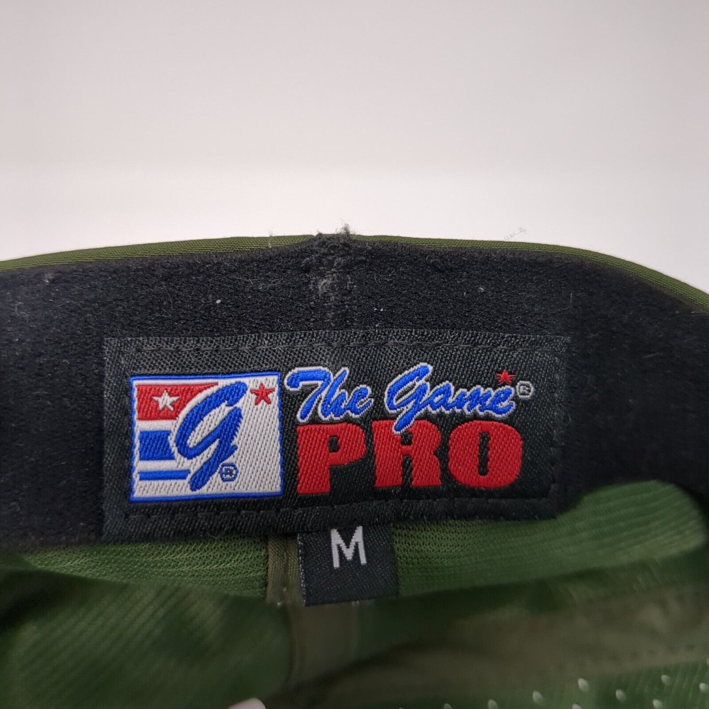 USA Flag Fitted Hat Green Medium Embroidered Patriotic The Game Pro