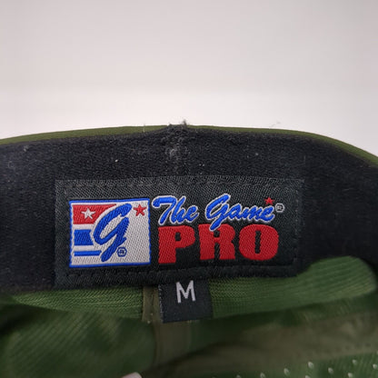 USA Flag Fitted Hat Green Medium Embroidered Patriotic The Game Pro