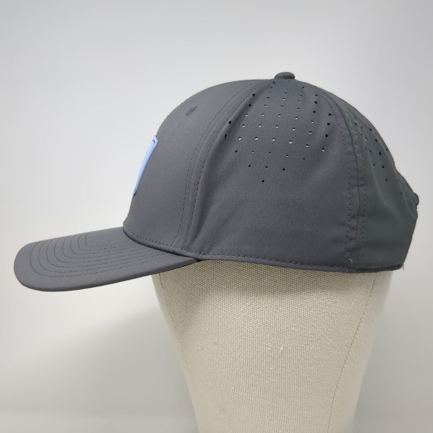 AVID Trucker Hat Gray One Size Snapback Fishing Hook Patch Laser Cut Performance