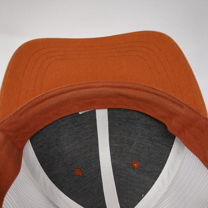 Cinch Brand Snapback Mesh Back Trucker Hat Orange One Size Adjustable