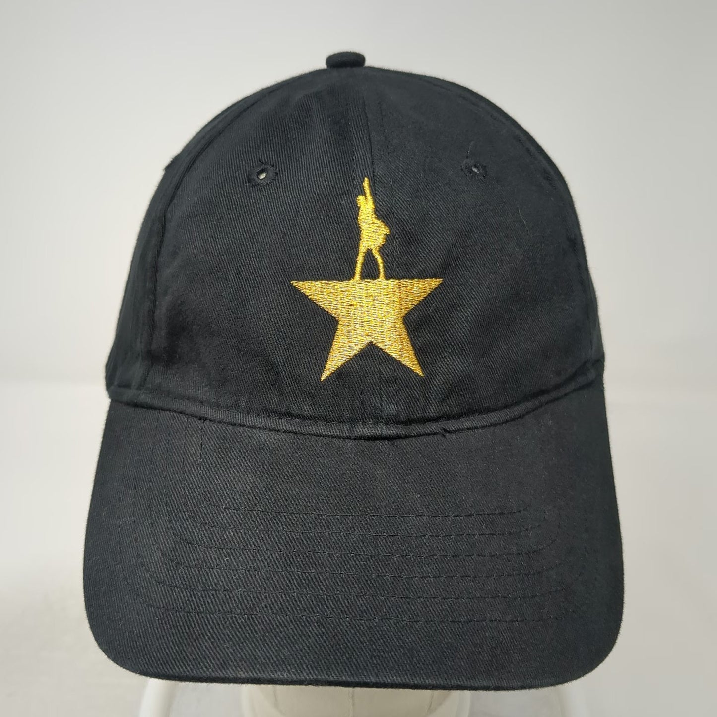 KC Caps Hamilton American Musical Gold Star Baseball Cap Black One Size Hat