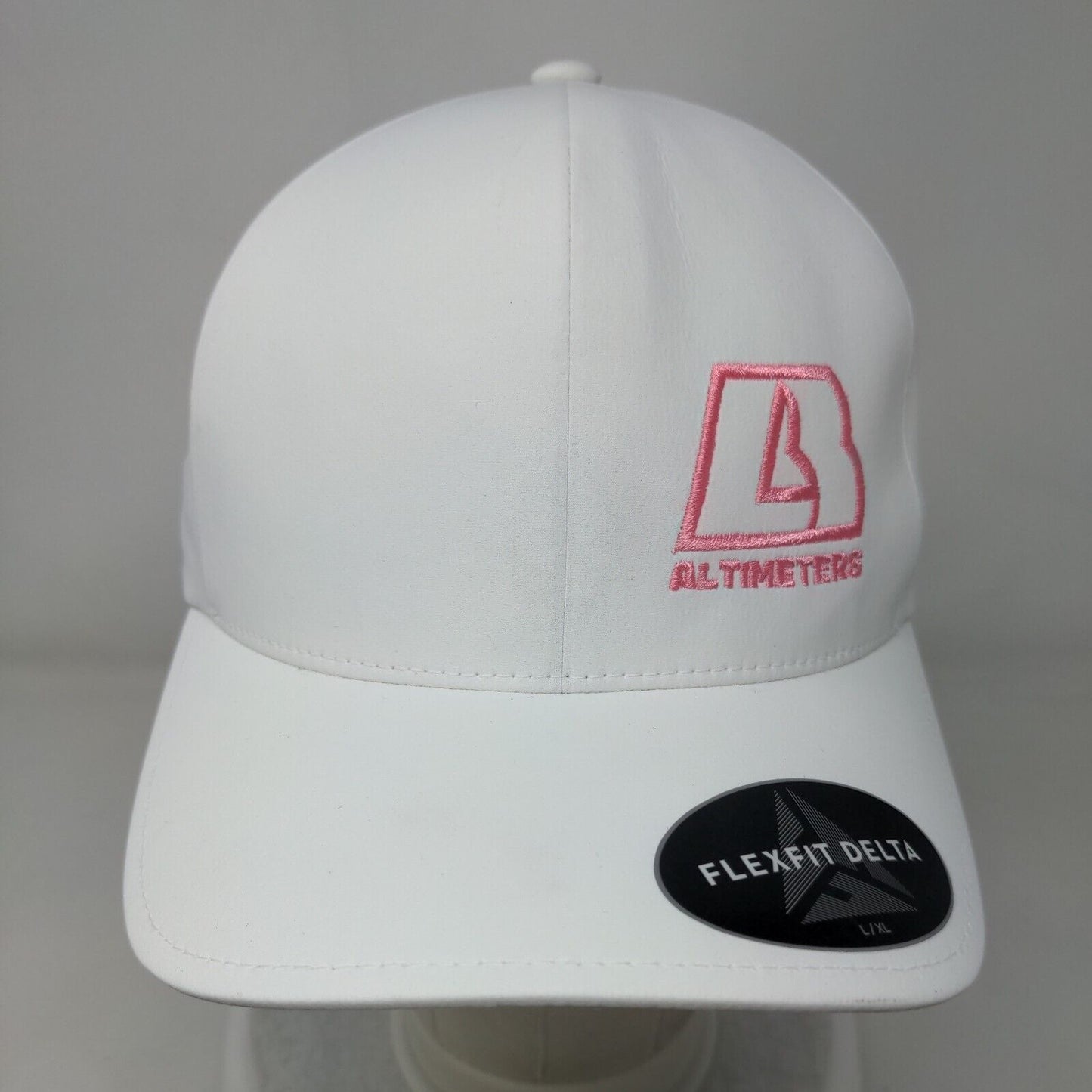 Altimeters Fitted Hat White Large/XL Flexfit Delta Embroidered 6 Panel