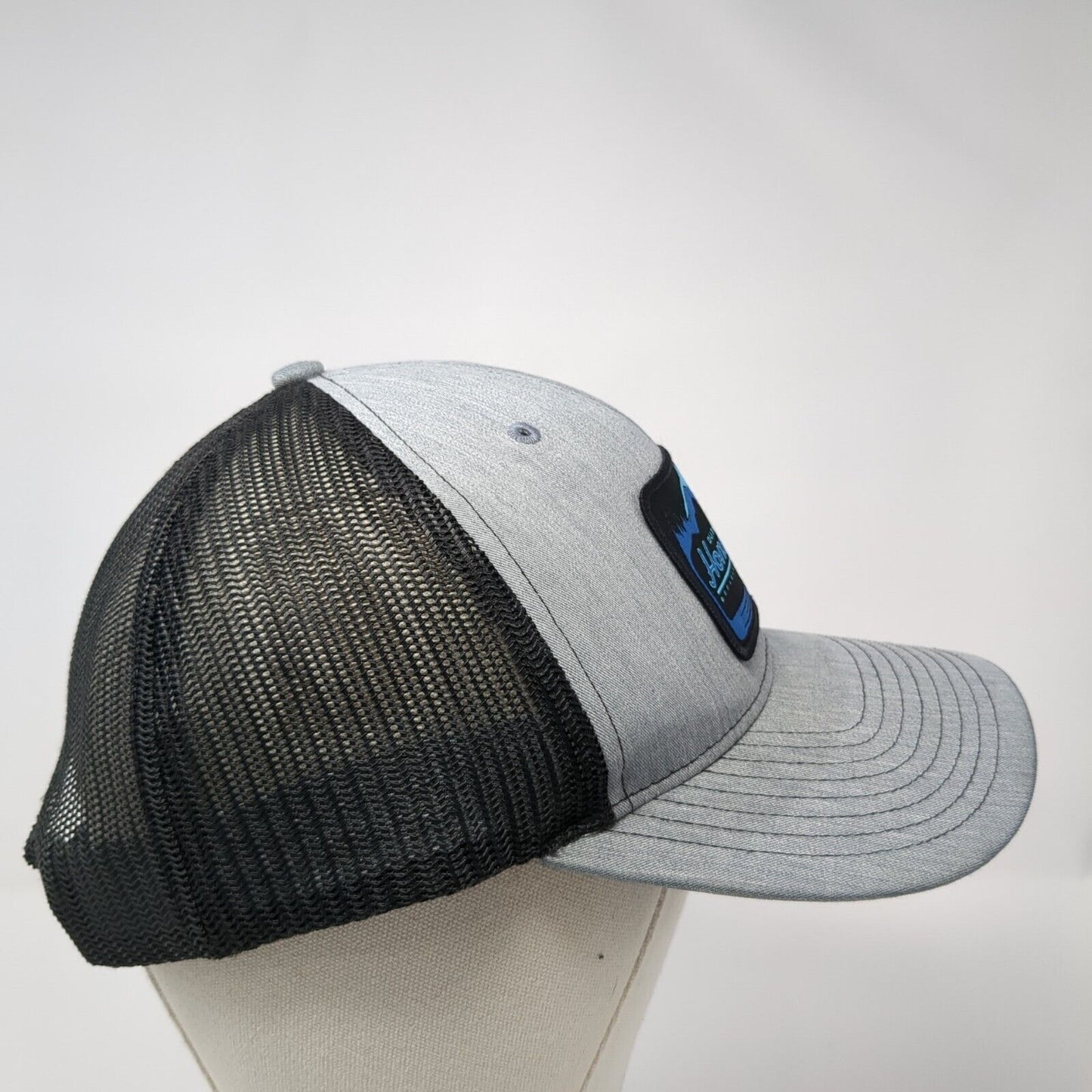 Honey Hole Outdoors Patch Snapback Trucker Hat Gray One Size Mesh Back