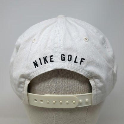 Nike Snapback White One Size Golf Hat Swoosh Logo Dri-Fit Tour Athletes Pro