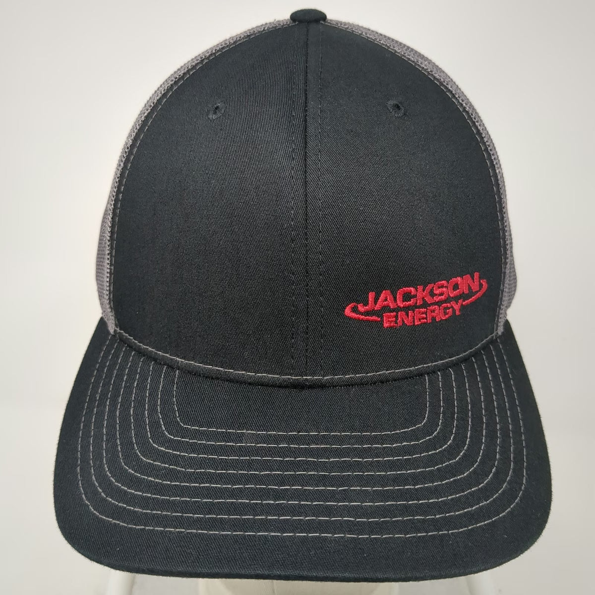 Richardson Trucker Hat Black One Size Jackson Energy Mesh Back Snapback Gray
