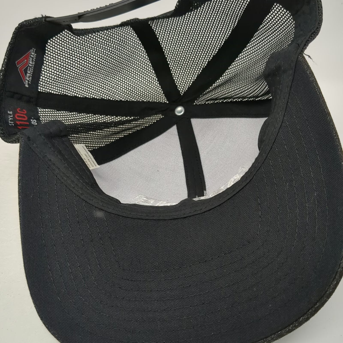 Pacific Headwear Trucker Hat Black One Size Alpine Performance Snapback Mesh