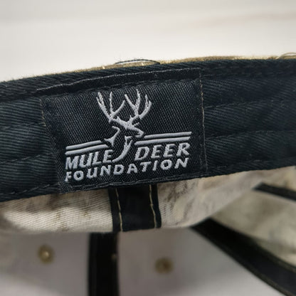 Mule Deer Foundation Baseball Cap Brown Green One Size Camo Strapback Hat