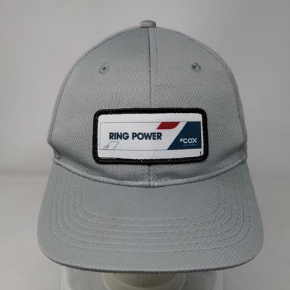 Ring Power Patch Fitted Hat Gray L/XL Solid 6 Panel Outdoor Cap