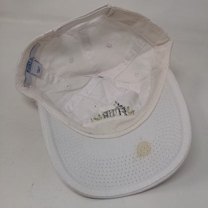 Four Fathers Strapback Hat White One Size Adjustable Embroidered Port & Company