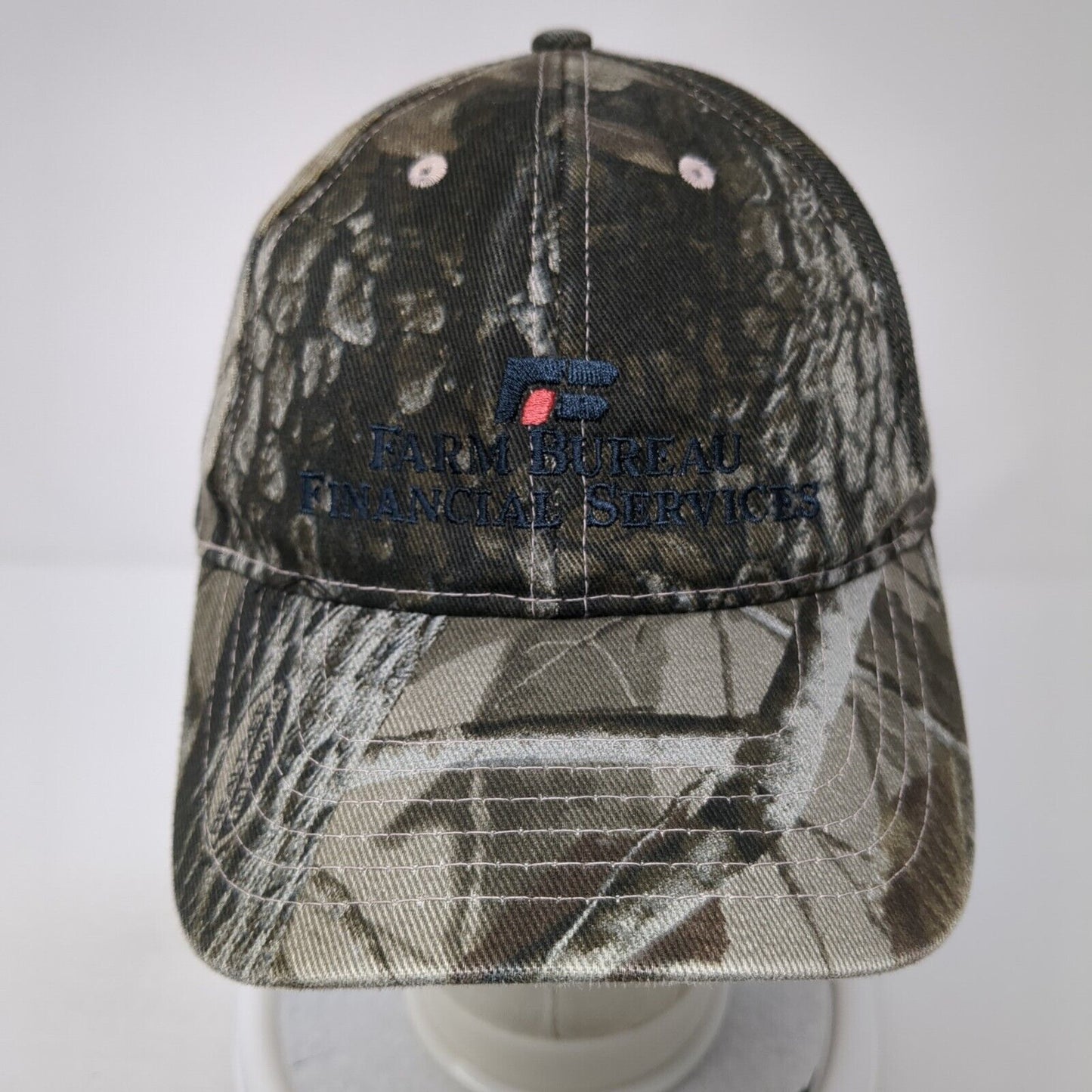 Farm Bureau Financial Services Strapback Hat Camo One Size Realtree Kati