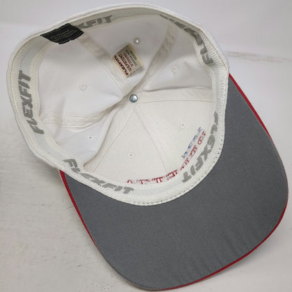 Beretta Baseball Cap White One Size Flexfit Embroidered Logo Curved Brim Hat