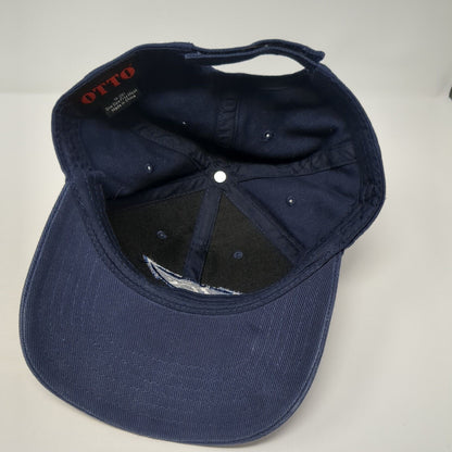 TDS Strapback Hat Blue One Size Adjustable Embroidered Otto 6 Panel