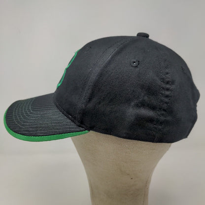 Unbranded Men's Strapback Hat Black Size OSFM Embroidered Clover Logo