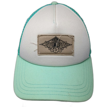 Surf N Sea Green Trucker Hat One Size Mesh Foam Distressed Patch Snapback Hawaii