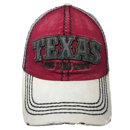 Robin Ruth Texas Baseball Cap Red One Size Distressed Snapback Mesh Souvenir Hat