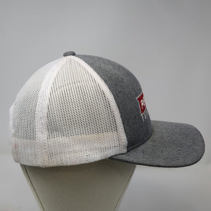 Pacific Headwear Trucker Hat Gray White OSFM Fishers Technology Mesh Snapback