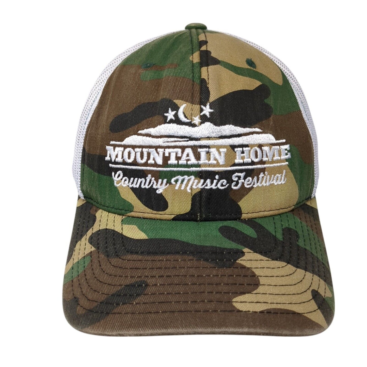 Mountain Home Country Music Festival Snapback Trucker Hat Camo OSFA
