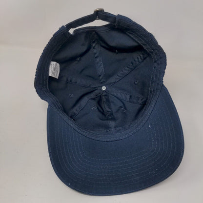 Unbranded Slideback Hat Blue OSFM Adjustable Vented Holes 6 Panel Blank
