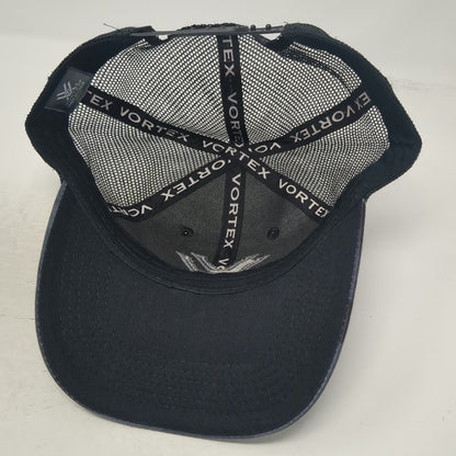 Vortex Trucker Hat Black Camo One Size Mesh Snapback Embroidered Logo Outdoor