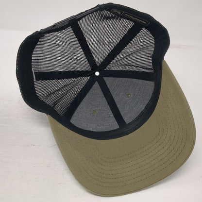 Richardson Trucker Hat Green One Size Black Rifle Coffee Company Mesh Snapback
