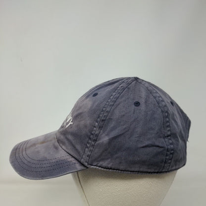 Old Navy Slideback Hat Blue M/L Adjustable Embroidered Vented Holes 6 Panel