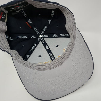 MYB Fitted Hat Blue 7 3/8-8 Embroidered Solid Flexfit Pacific Headwear