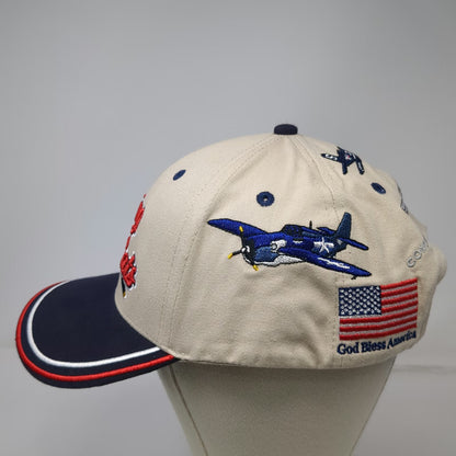 Commemorative Air Force Flying War Cats Baseball Cap Beige Blue Red One Size Hat