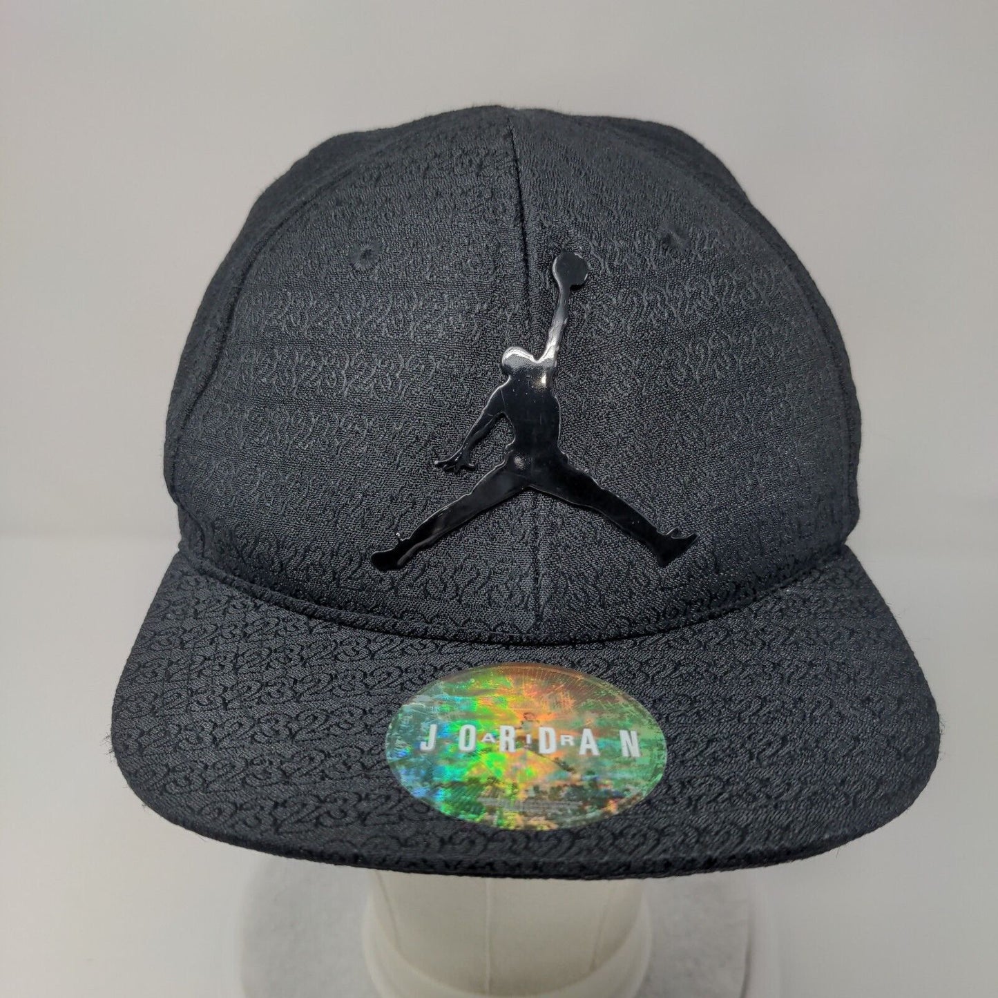 Air Jordan Snapback Hat Black Size 4-7 Adjustable Vented Holes Polyester