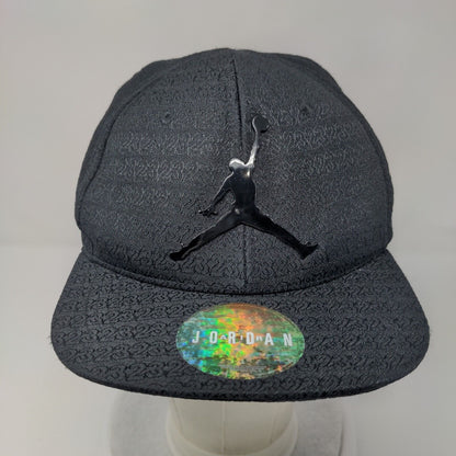 Air Jordan Snapback Hat Black Size 4-7 Adjustable Vented Holes Polyester