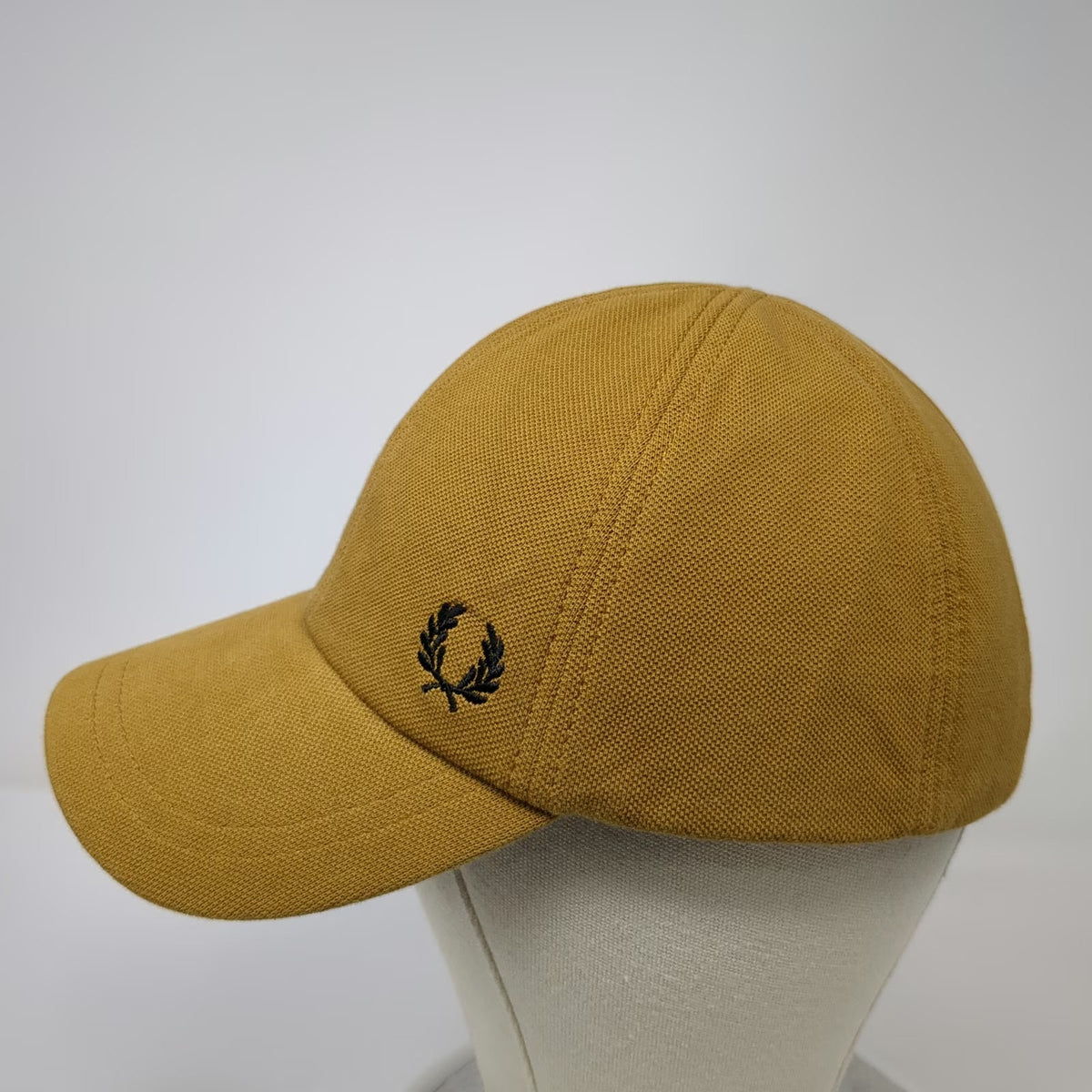 Fred Perry Baseball Cap Brown One Size Adjustable Laurel Wreath Logo Pique Hat