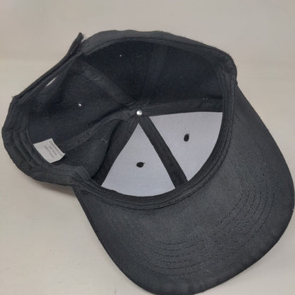 Snurkey Strapback Hat Black One Size Adjustable Graphic Print Vented Holes