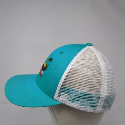 Suns Out Buns Out Snapback Trucker Hat Blue One Size Mesh Back Coal