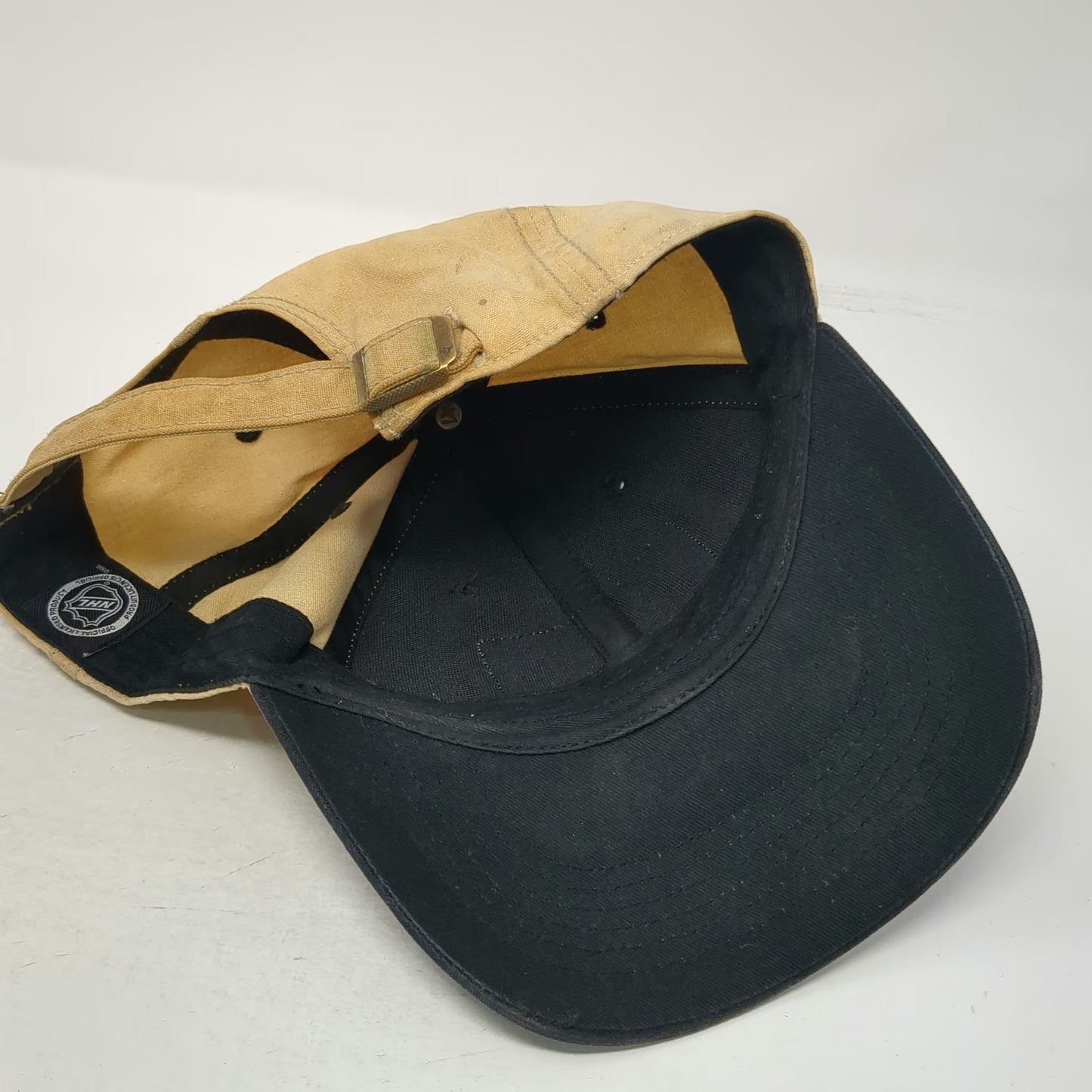 '47 Boston Bruins NHL Snapback Hat One Size Brown Tan Washed Patch Strapback
