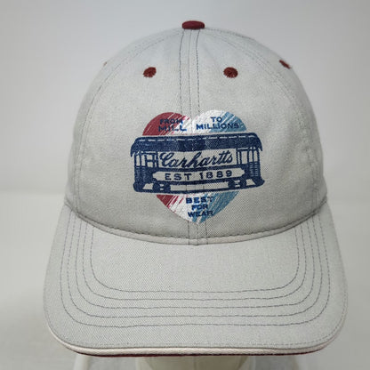 Carhartt Baseball Cap Gray One Size Strapback Trolley Heart Graphic Logo Hat