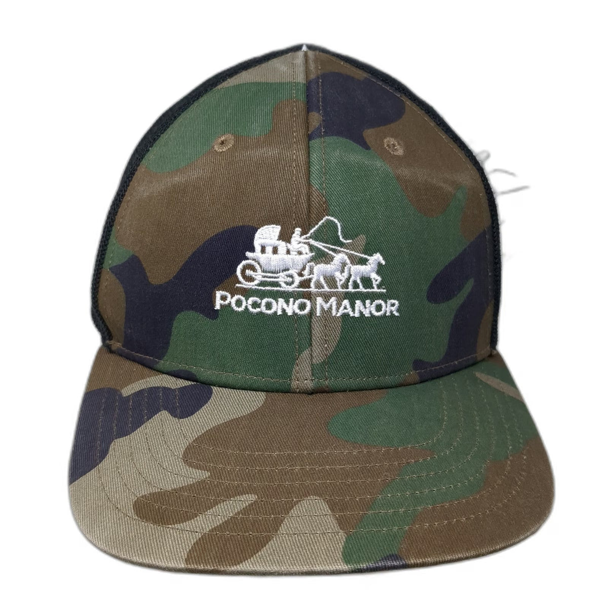 Outdoor Cap Trucker Hat Green Brown One Size Pocono Manor Snapback Mesh Camo PA