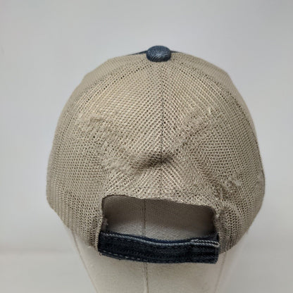 Panera Bread Strapback Trucker Hat Blue OS Adjustable Embroidered Mesh Back