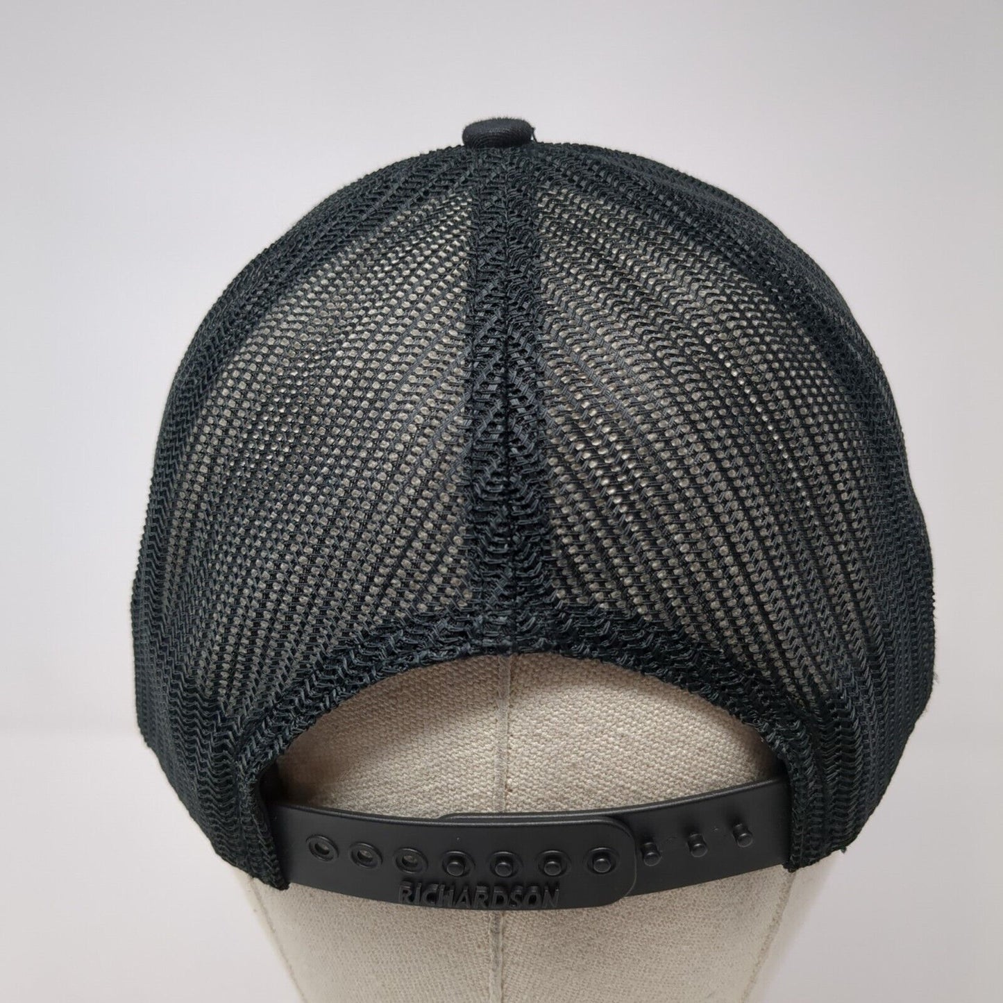 Meridian kiln Snapback Trucker Hat Black OS Adjustable Mesh Back Richardson