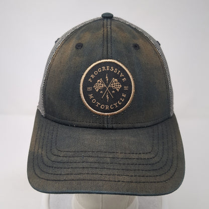Progressive Motorcycle Trucker Hat Black OS Adjustable Embroidered Cap America